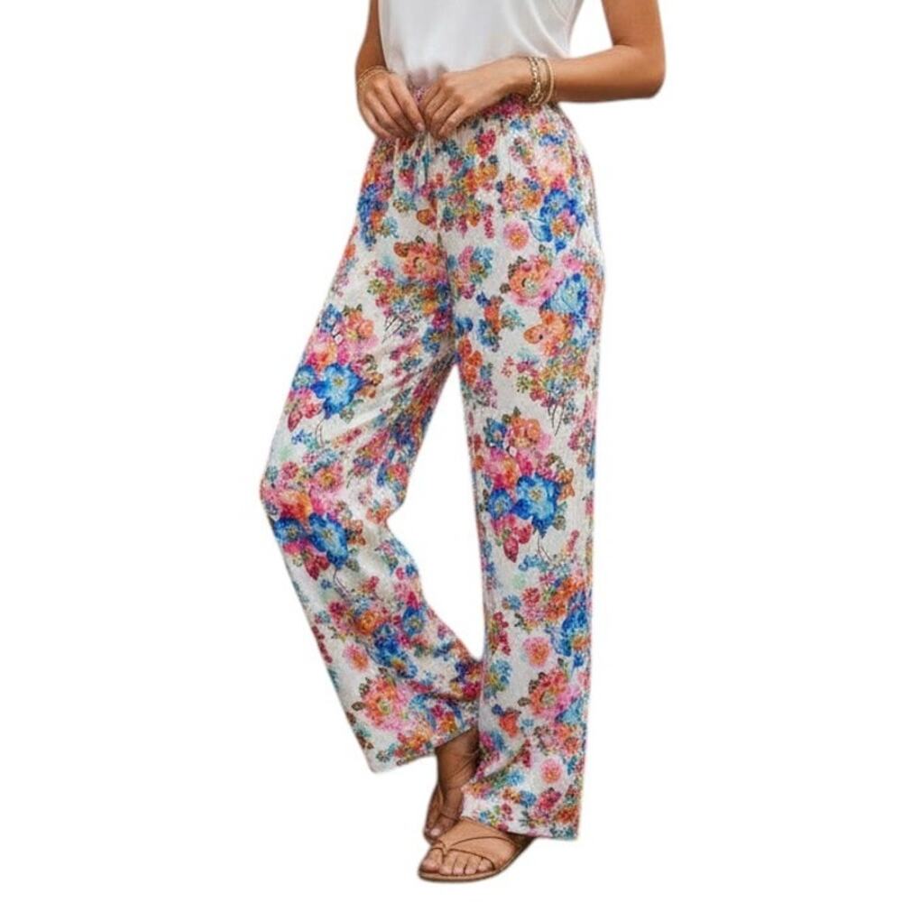 Vera Bradley Claudine Wide Leg Floral Print Palazzo Pants , S SRP: $60